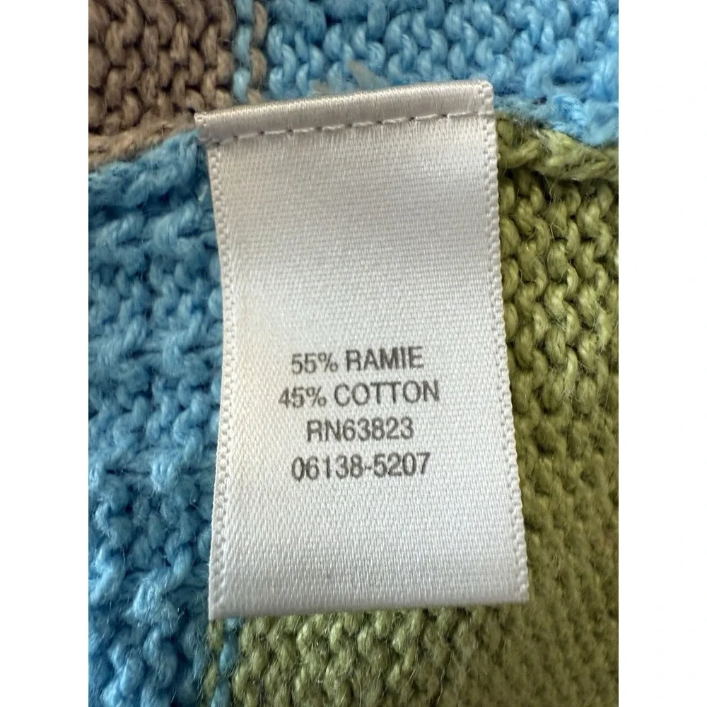 Vintage Christopher & Banks L Multicolor Patchwork Color‎ Block Cardigan Sweater